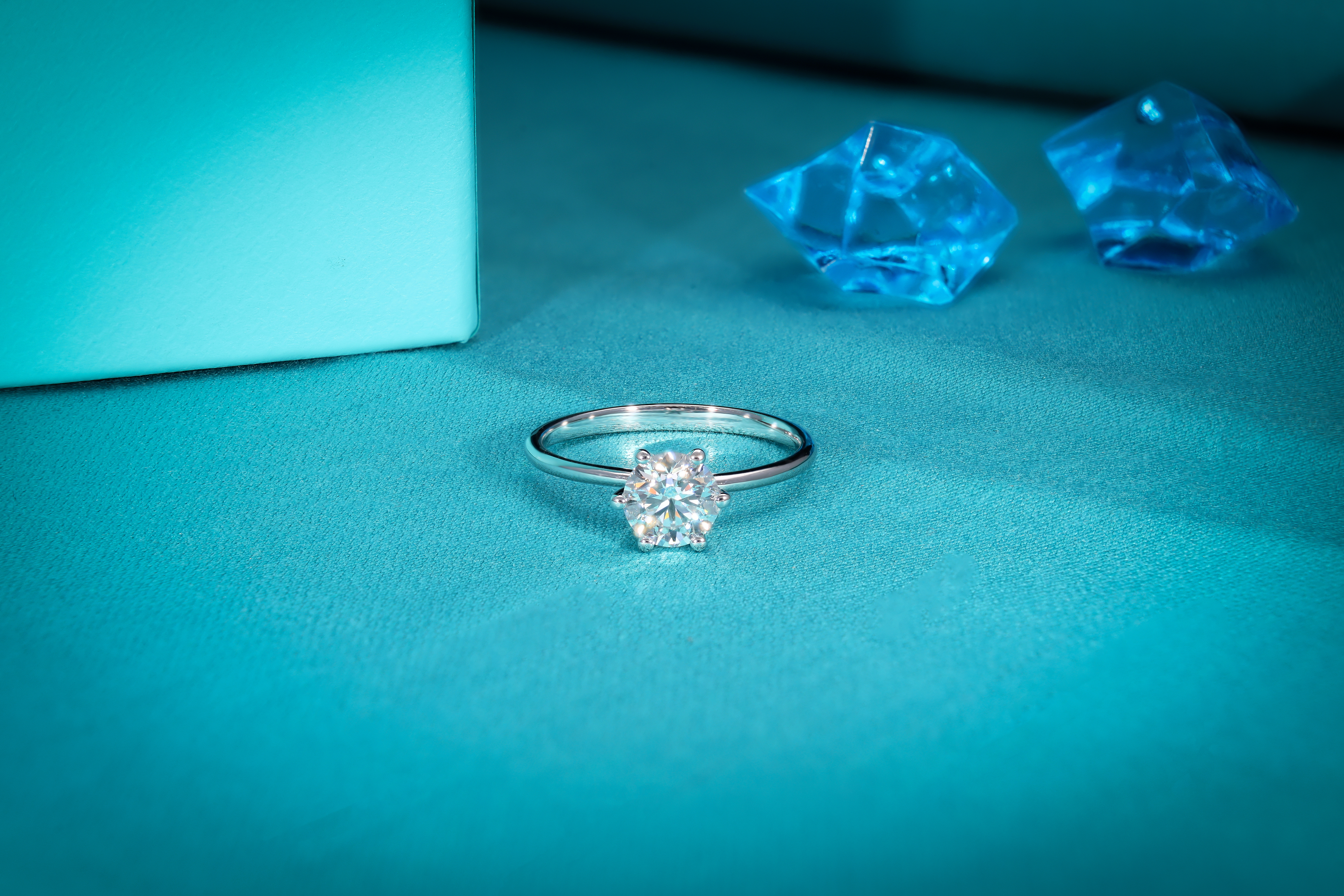 Lab Created Diamond Solitaire Ring